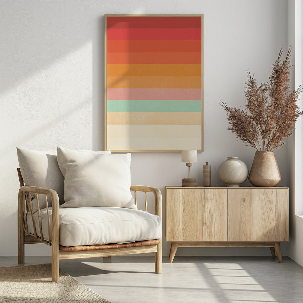 Regenboog Chevrons | Poster