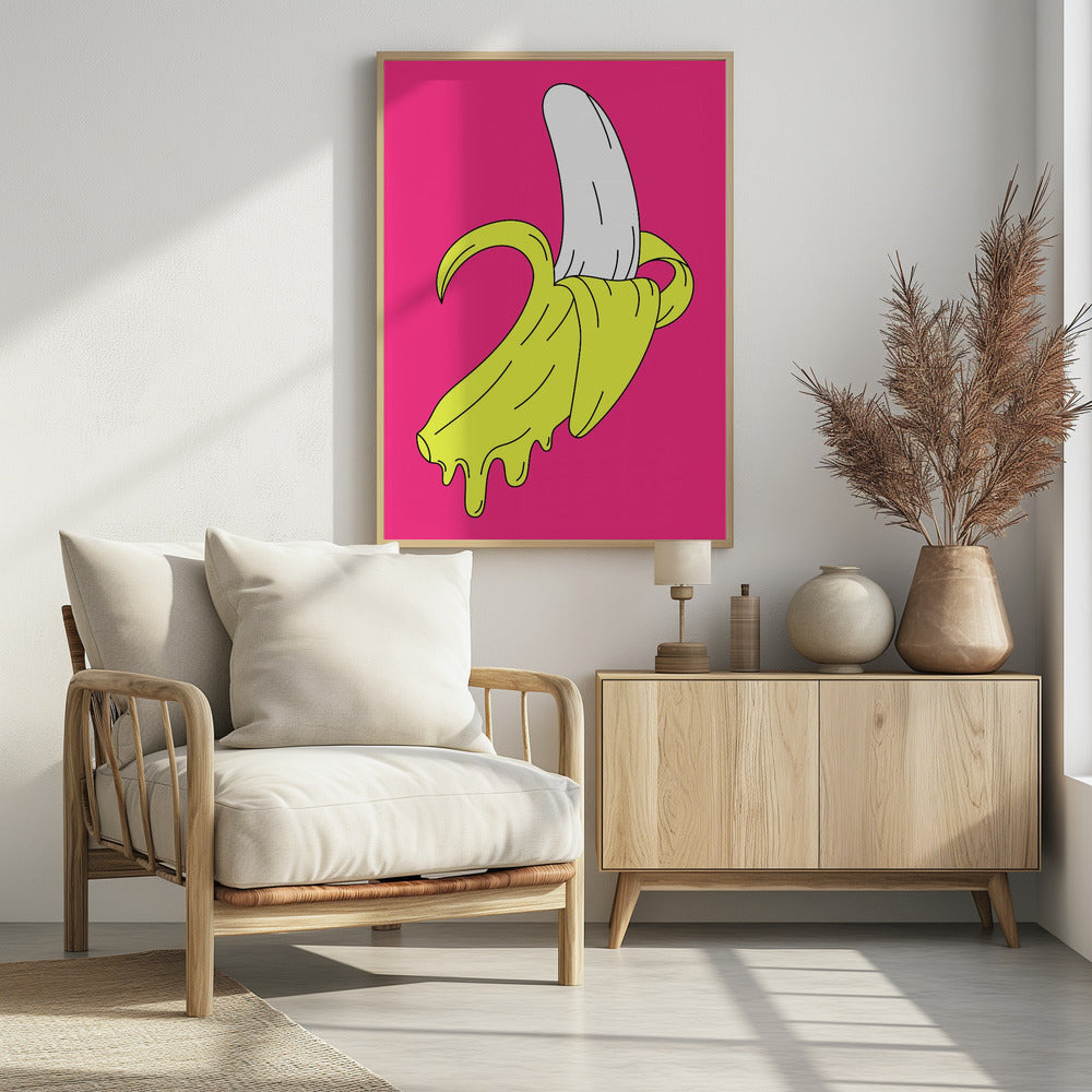 Melting Pink Banana | Poster