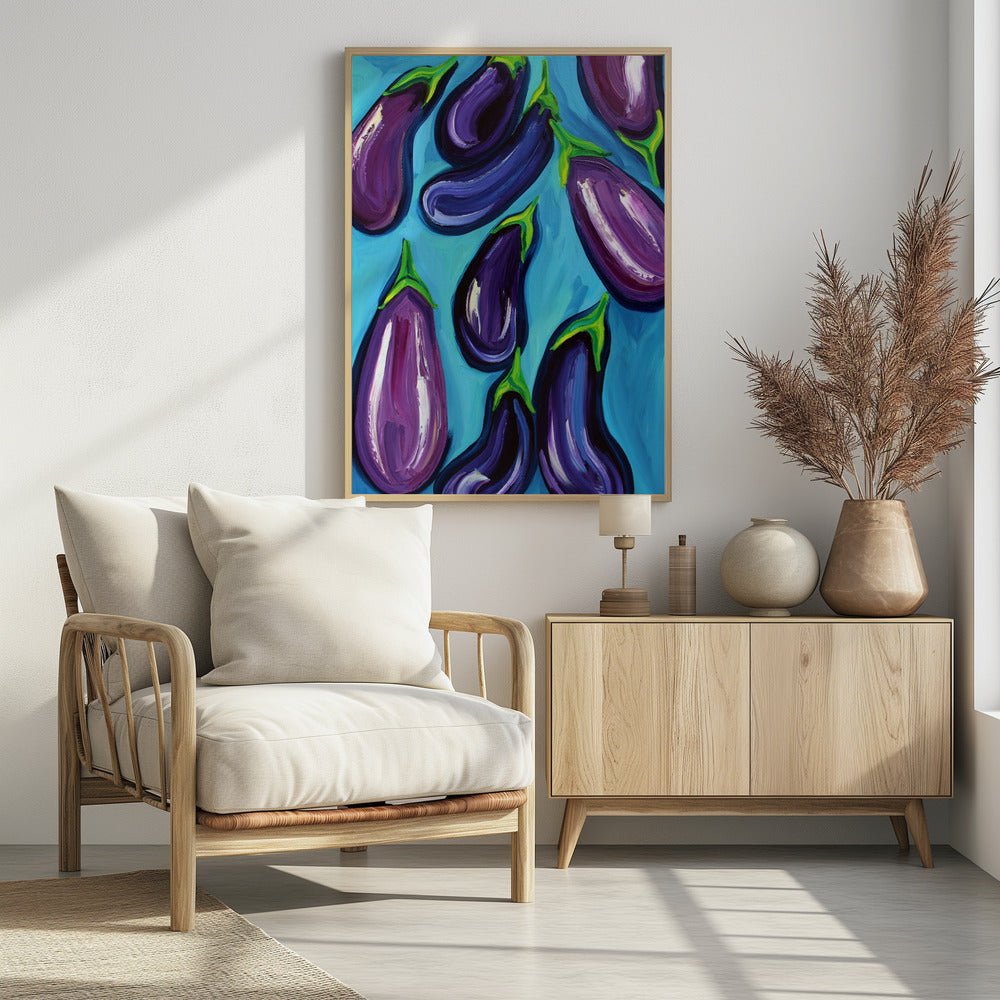 Aubergines Regen | Poster