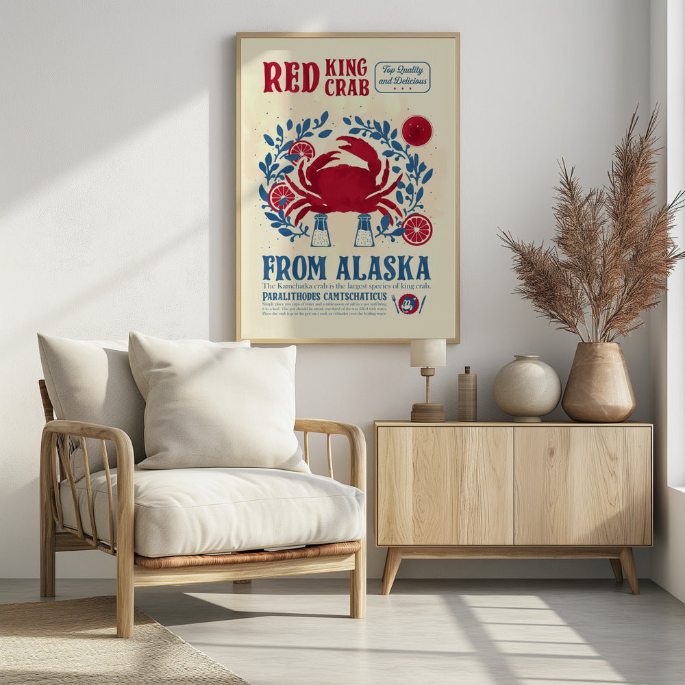 Krab keuken print | Poster
