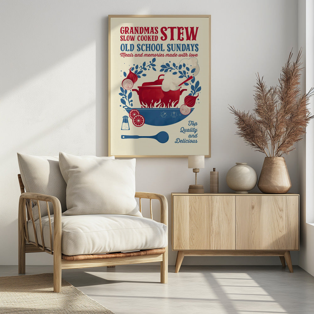 Oma's stoofpot keuken print | Poster