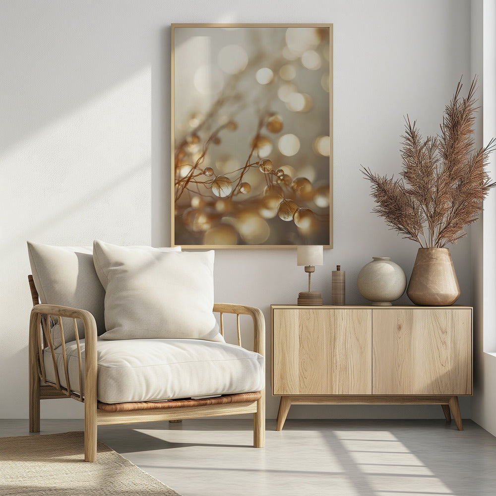 Gouden Glow Druppels | Poster