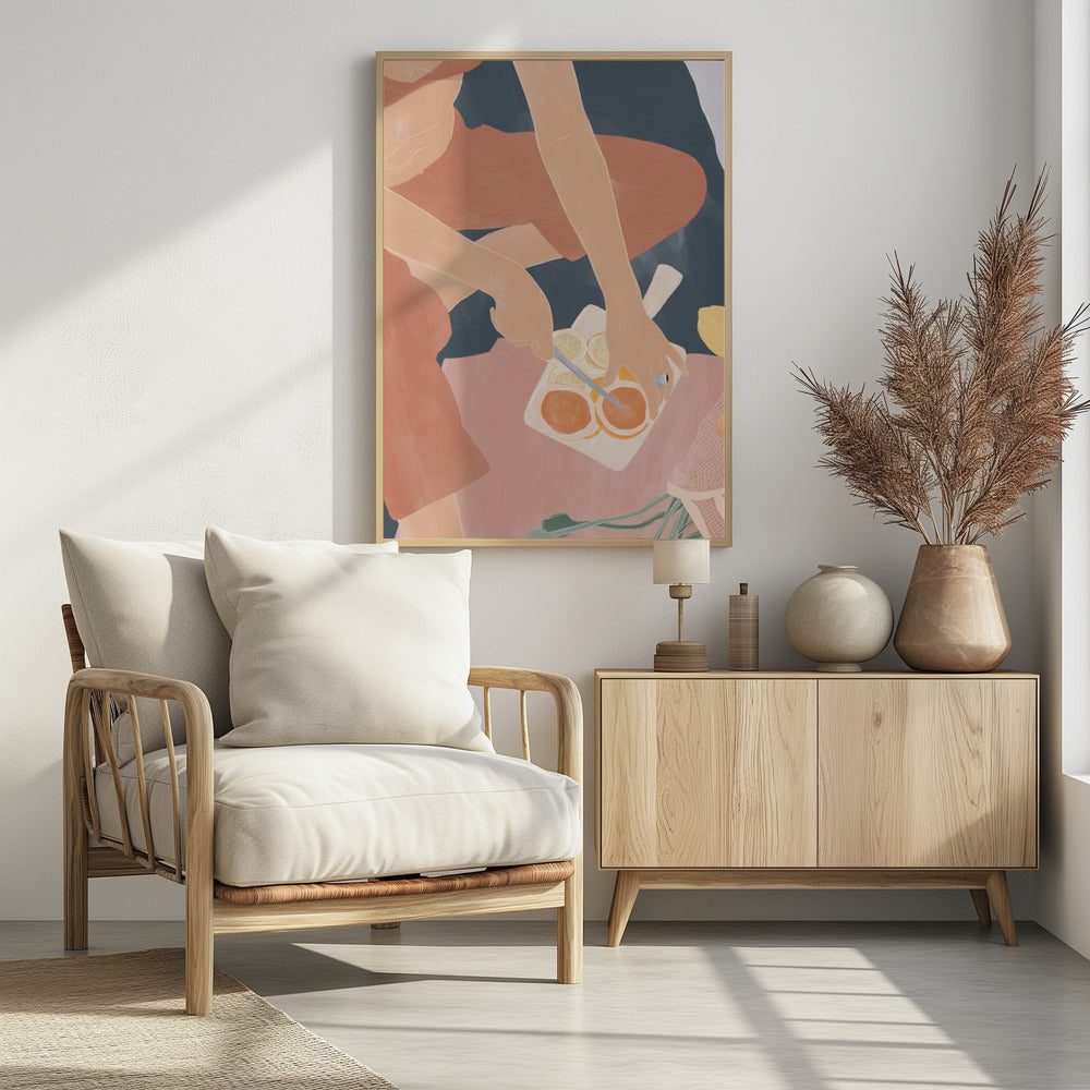 Cutting Grapefruits | Poster
