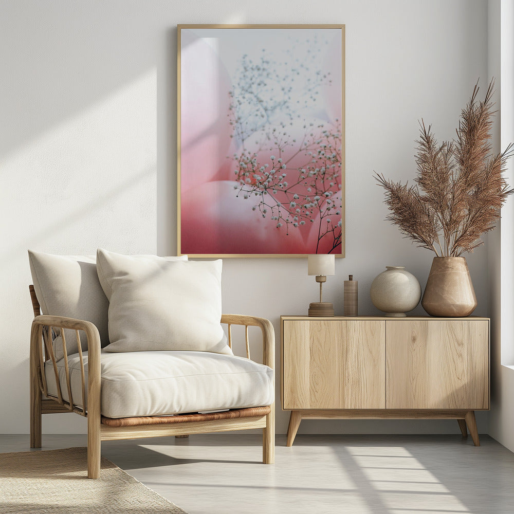 Delicate ballonnen met bloem | Poster