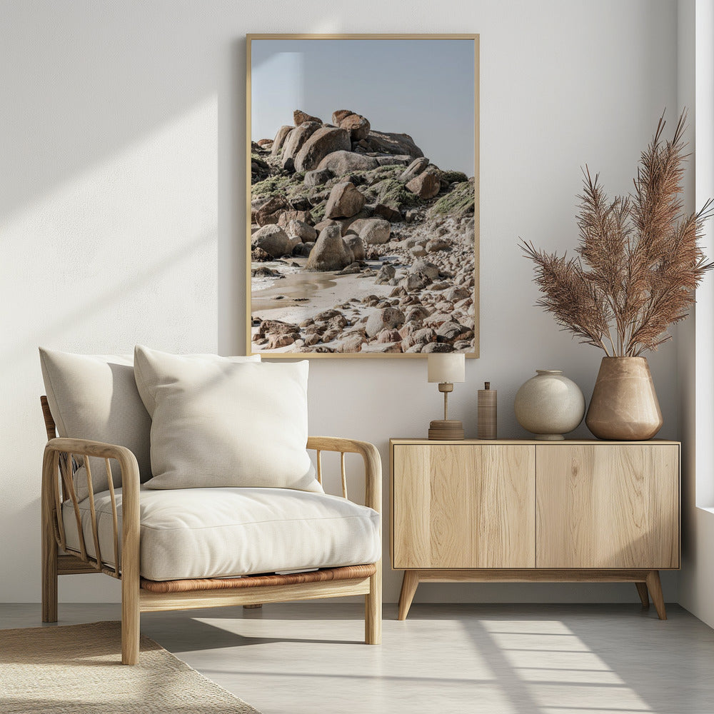 Rust aan de rotsachtige kustlijn | Poster