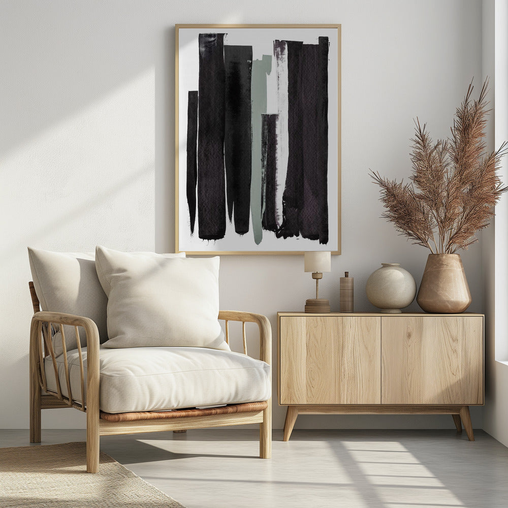 Monochrome strepen | Poster