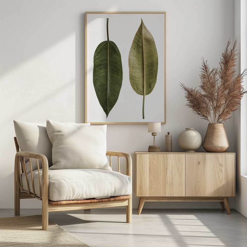 Dual Leaf Elegance | Poster