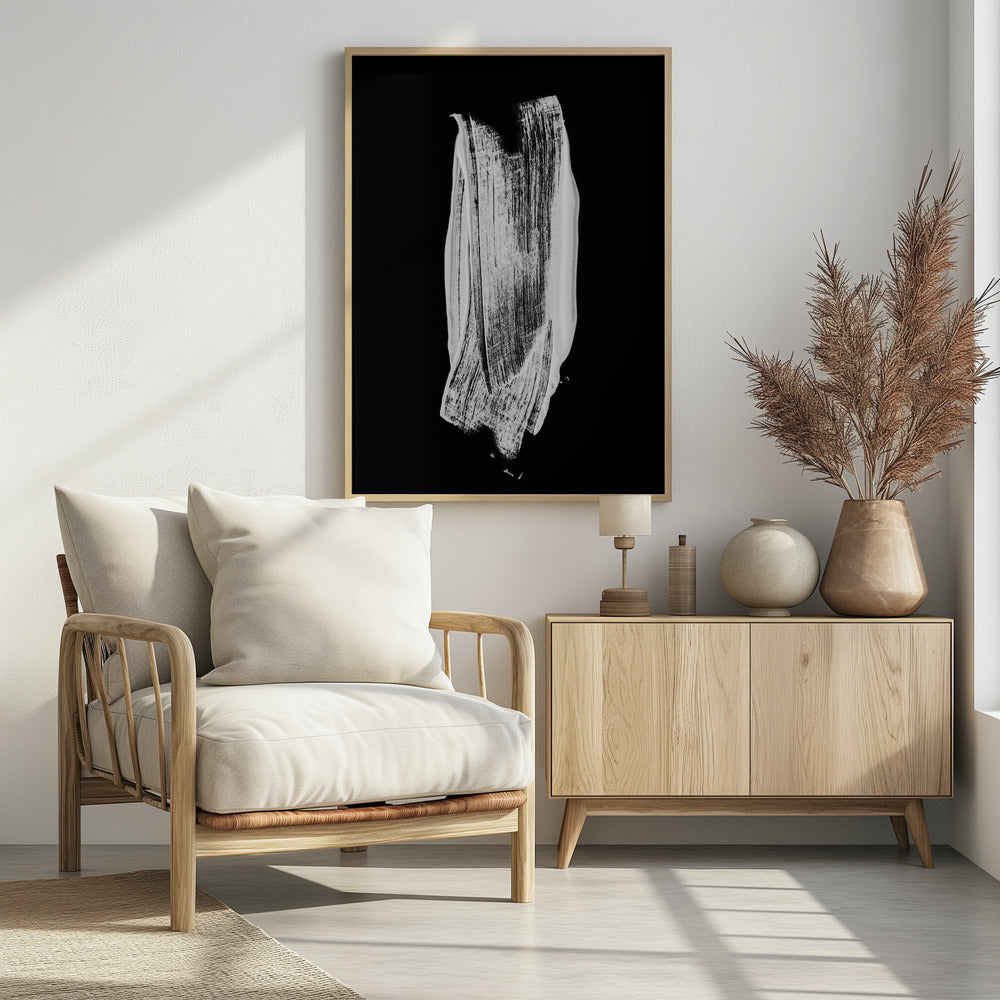 Monochrome Brushstroke | Poster