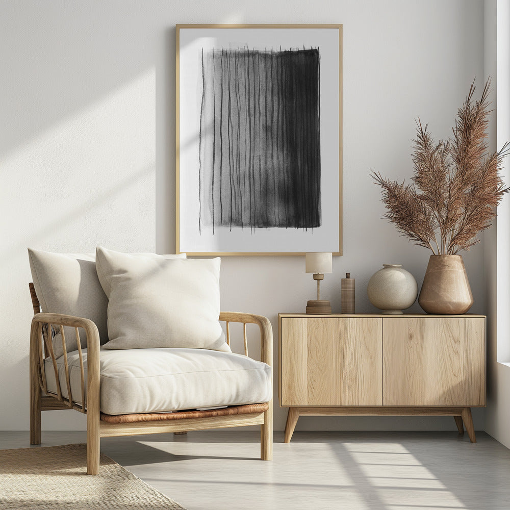 Monochrome lijnen | Poster
