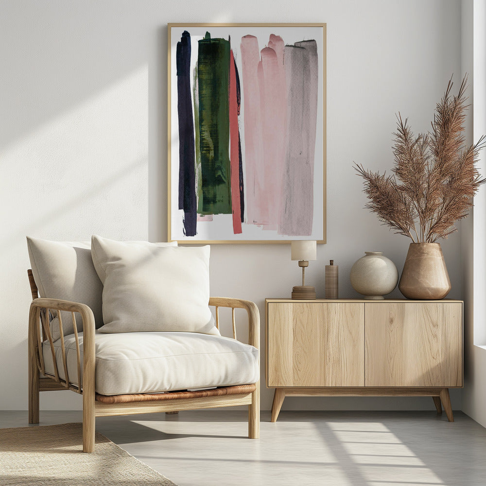 Verticale penseelstreken | Poster