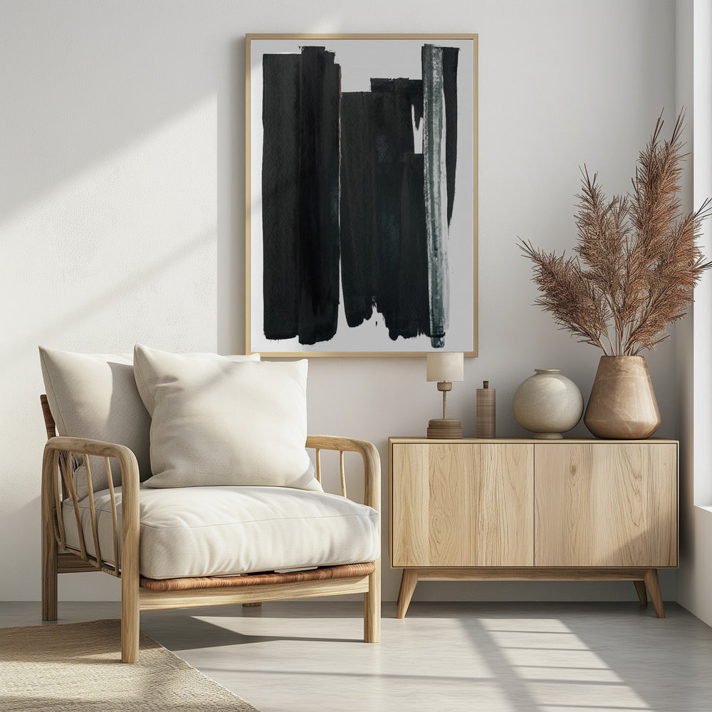 Monochrome strepen | Poster