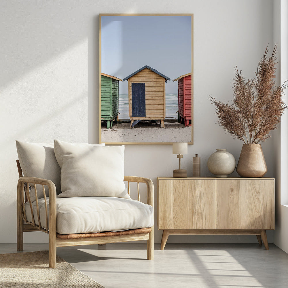 Kleurrijke strandhutten | Poster
