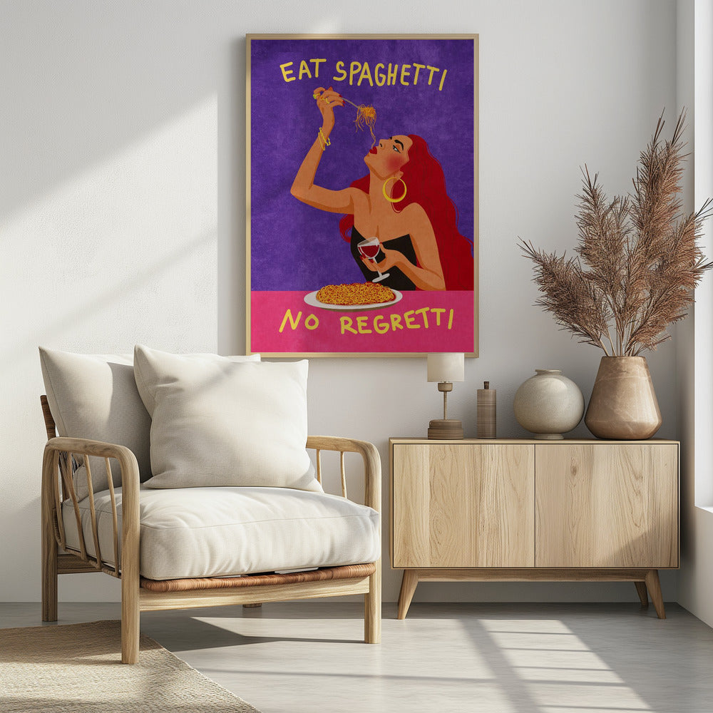 Eet spaghetti zonder spijt | Poster