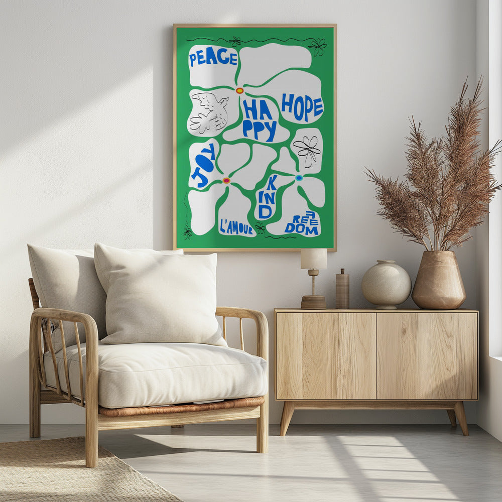 Bloem van de Tijd - Groen | Poster
