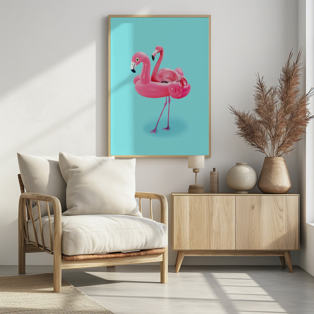 Flamingo op Resort | Poster
