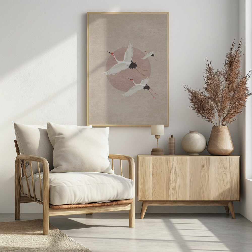 Cranes in Flight | Poster