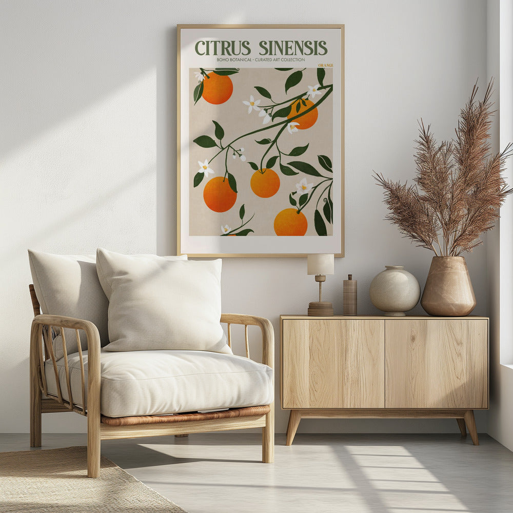 Oranje Elegantie | Poster