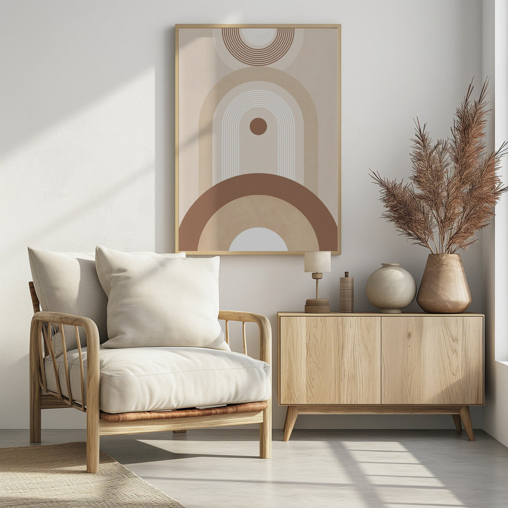 Beige Mid-Century Poster | Poster