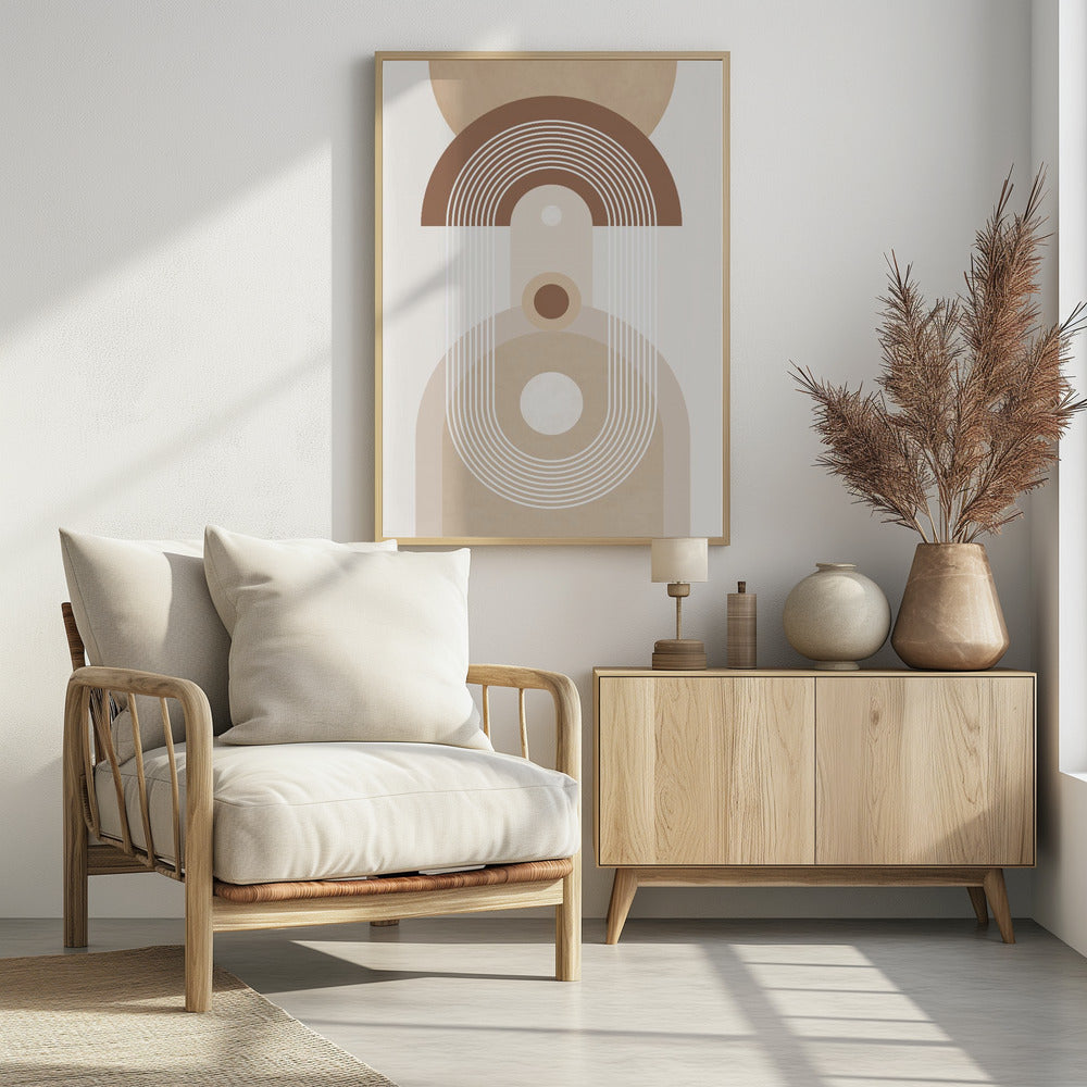 Beige Mid-Century Poster | Poster