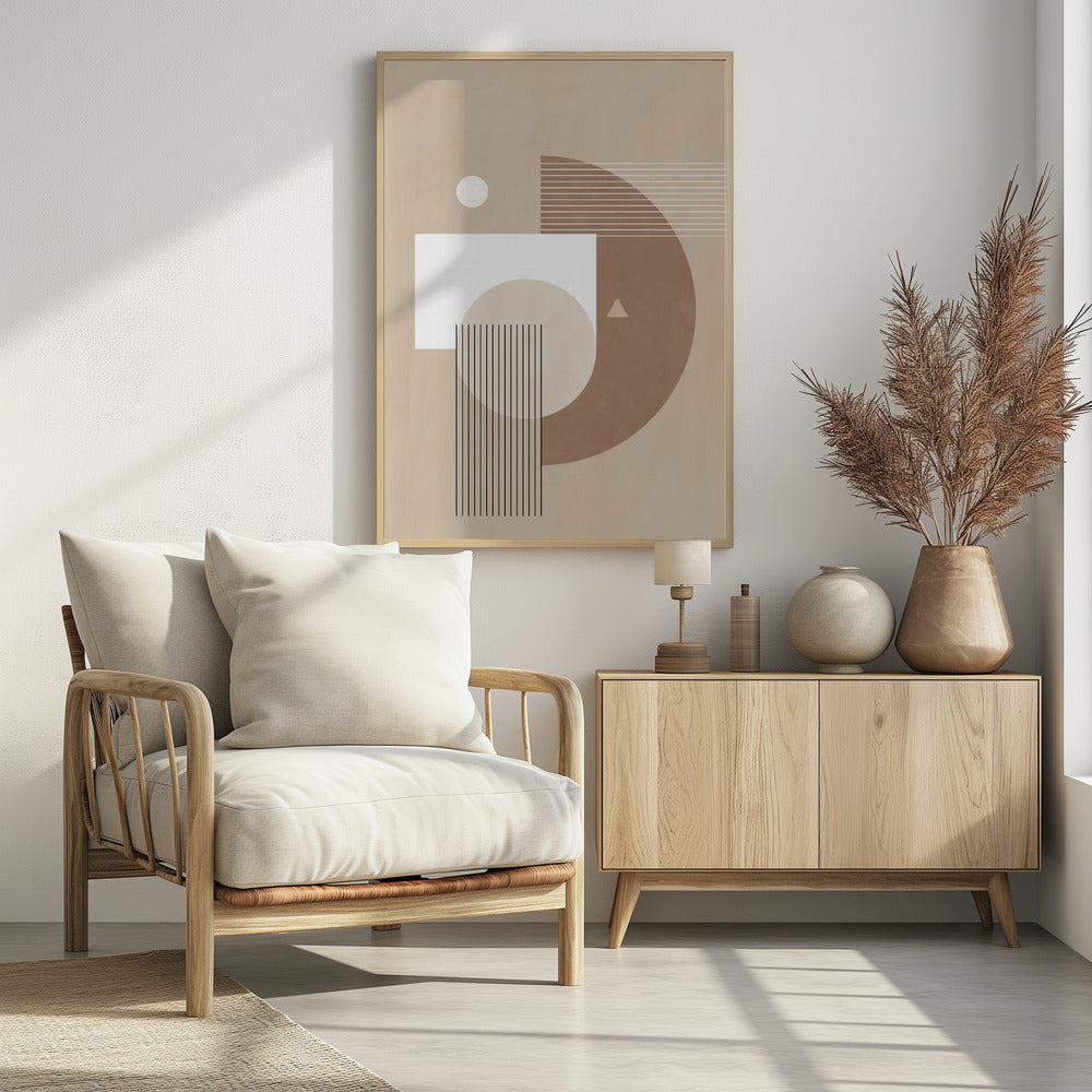 Neutrale halve cirkels poster | Poster