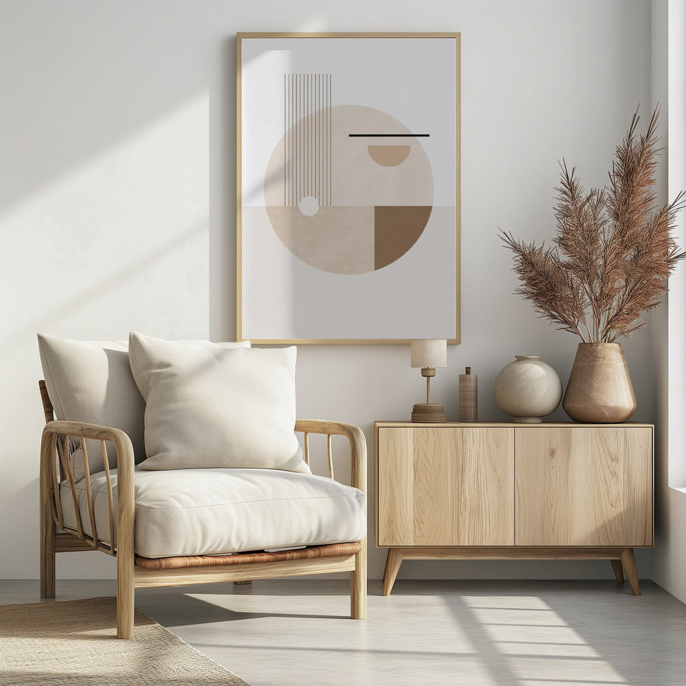 Neutrale halve cirkels poster | Poster