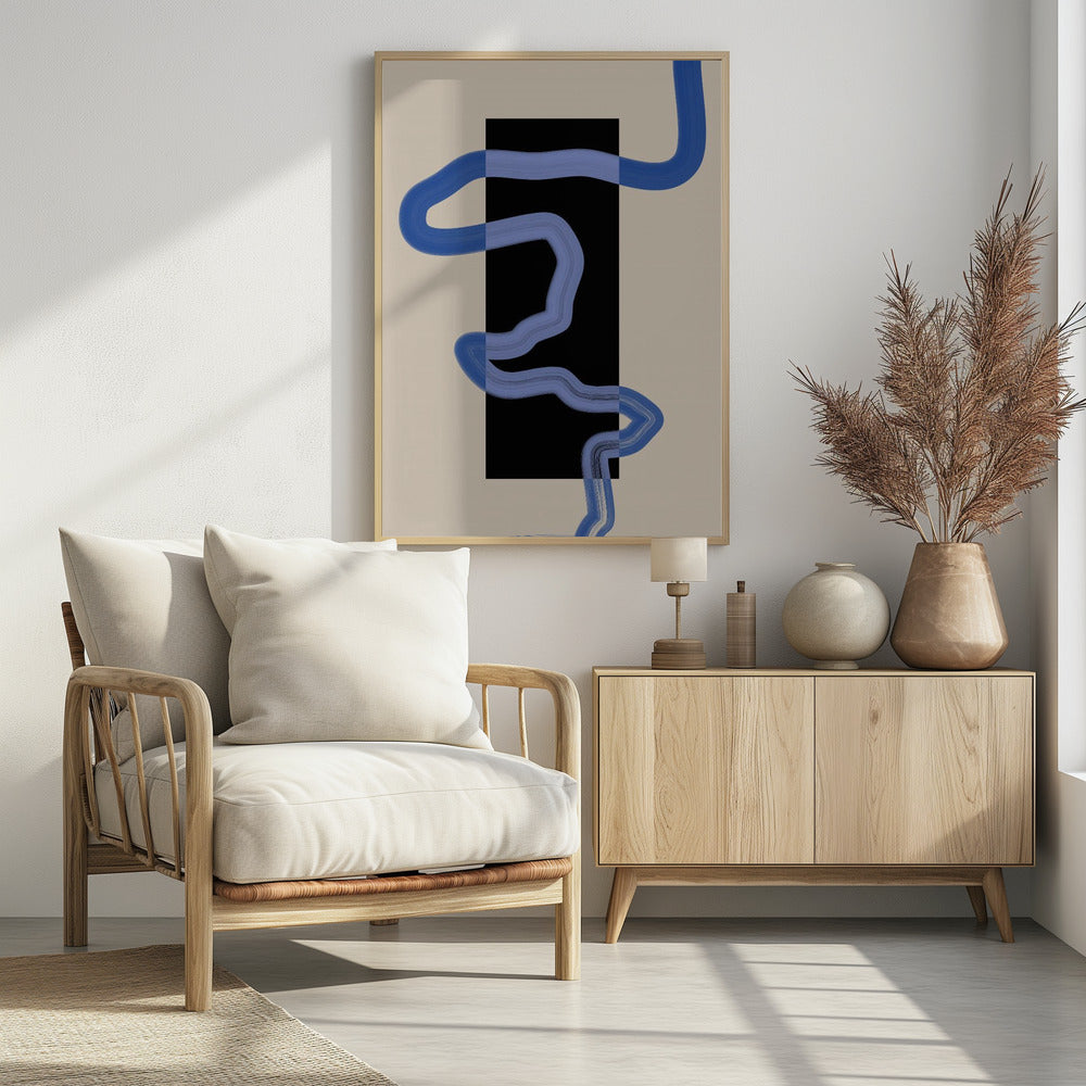 Blauwe padstroom | Poster