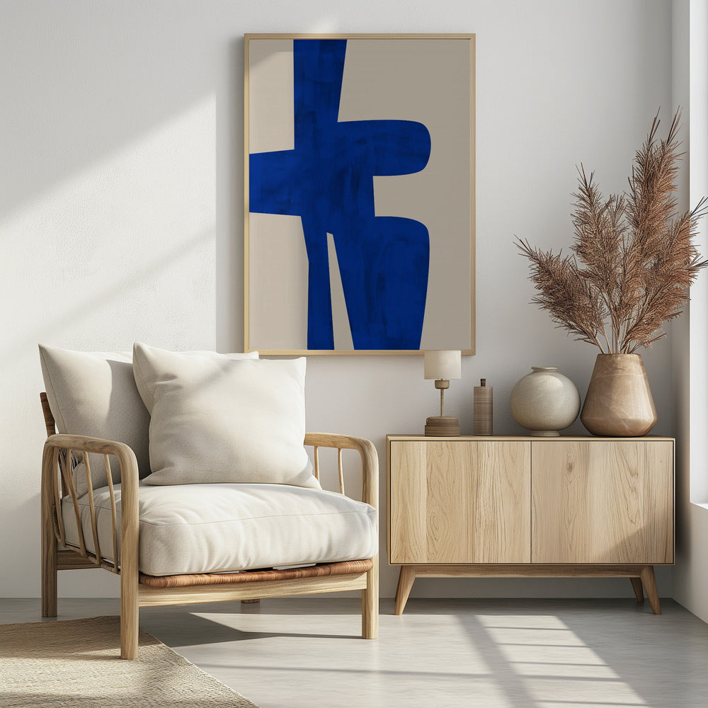 Blauwe Harmonie Vorm | Poster