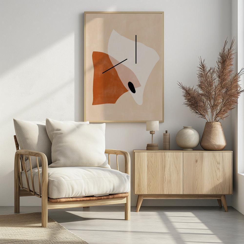 Geometrische vormen in aardse tinten | Poster