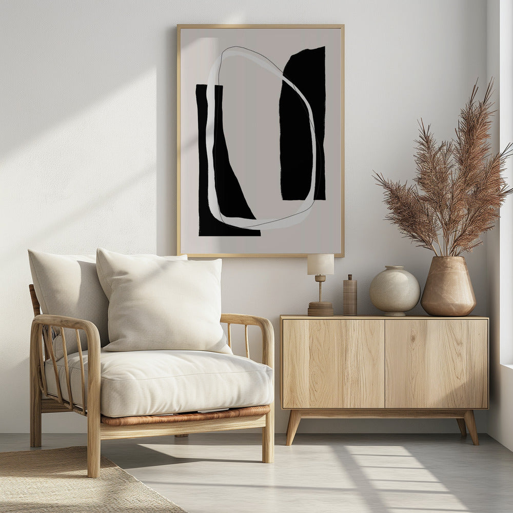 Monochrome Geometric Shapes | Poster