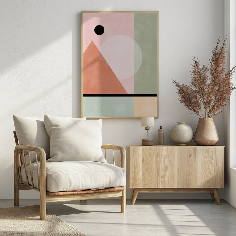 Geometrische vormen in pasteltinten | Poster
