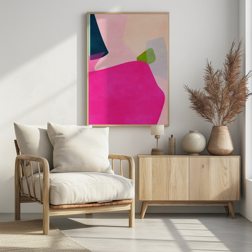 Pink pastel shape | Poster
