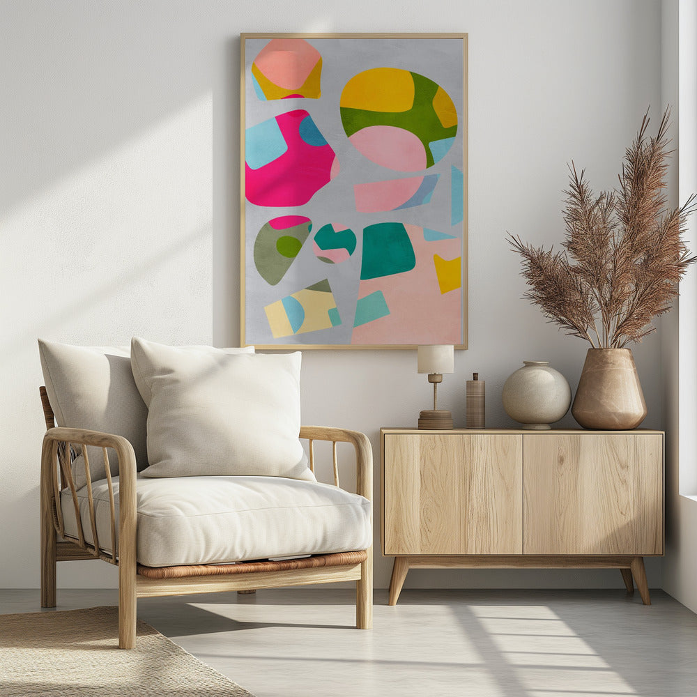 Minimal cutout colorful | Poster