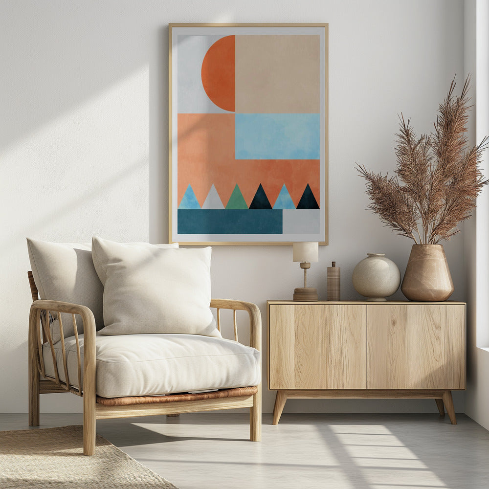 Ruimtes Blauwe Driehoek | Poster