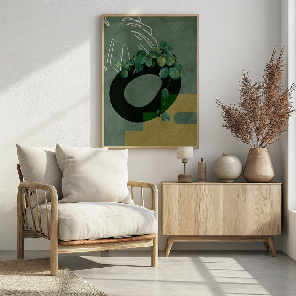 Bladeren Meer 4 Groen | Poster