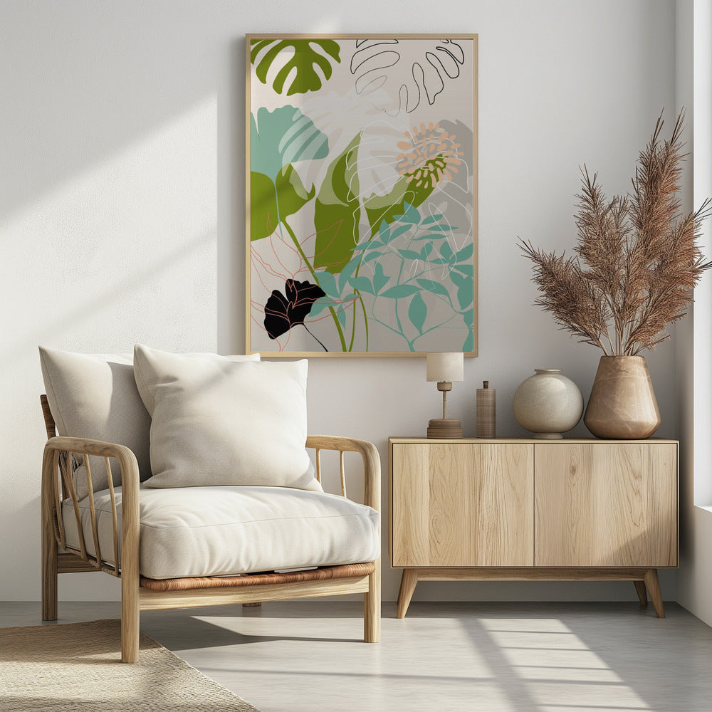 Bladerenlijn Boho3 Kopie | Poster