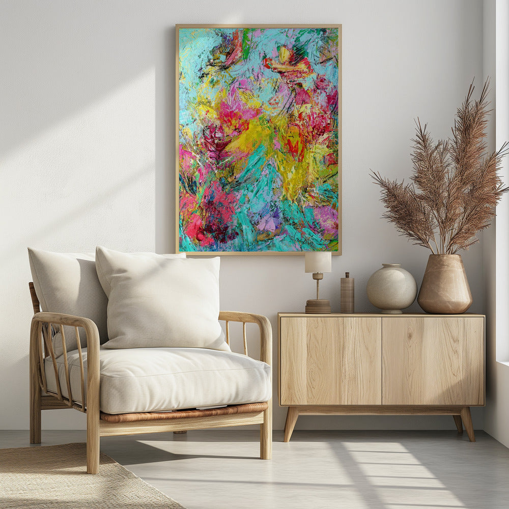 Expressionistisch kleurrijk abstract | Poster