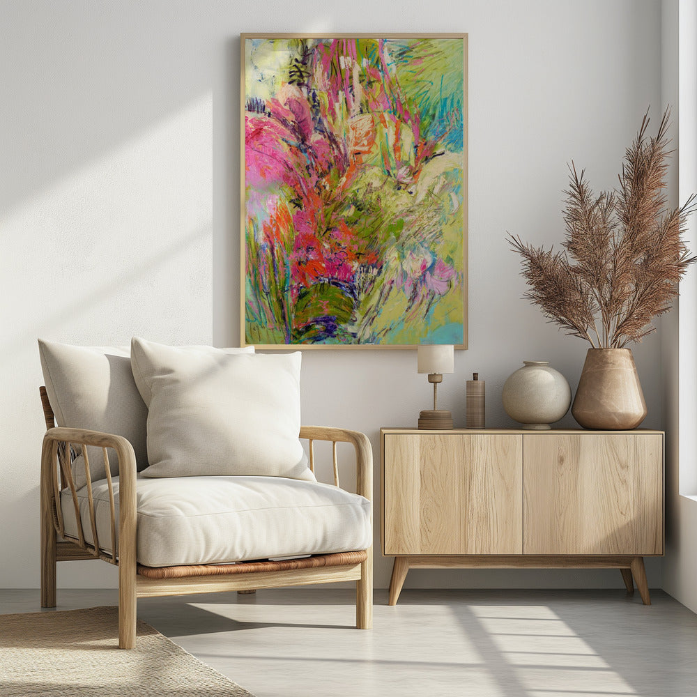 Expressionistisch kleurrijk abstract | Poster