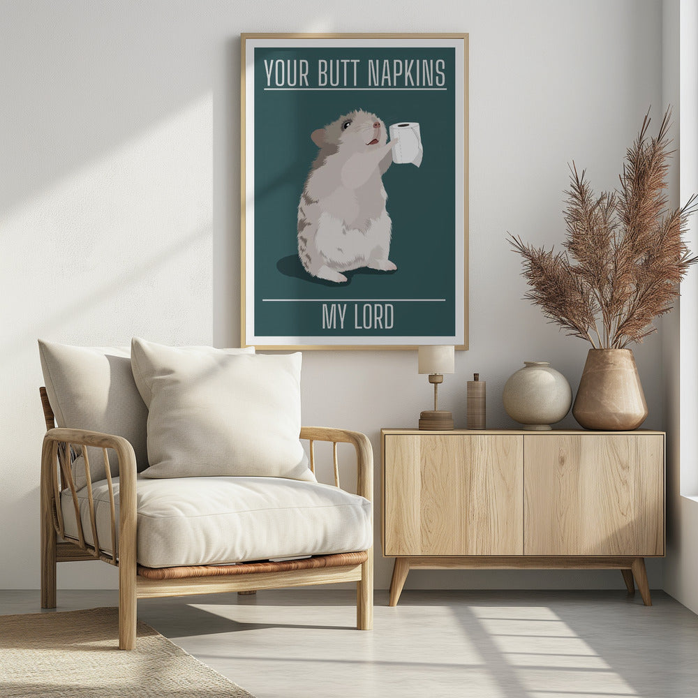 Uw billen servetten, mijn heer | Poster