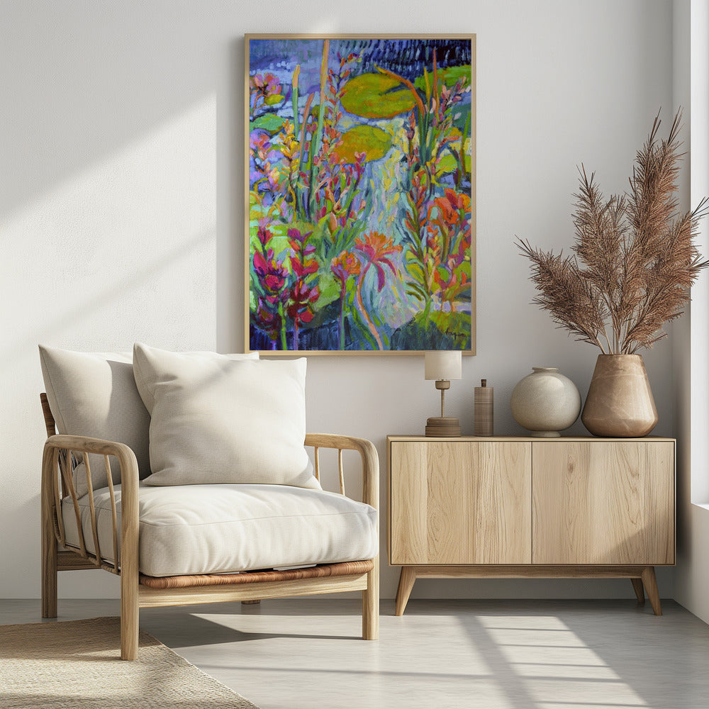 Levendig tuinpad | Poster