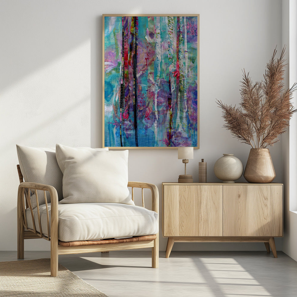 Bloei schittert park | Poster