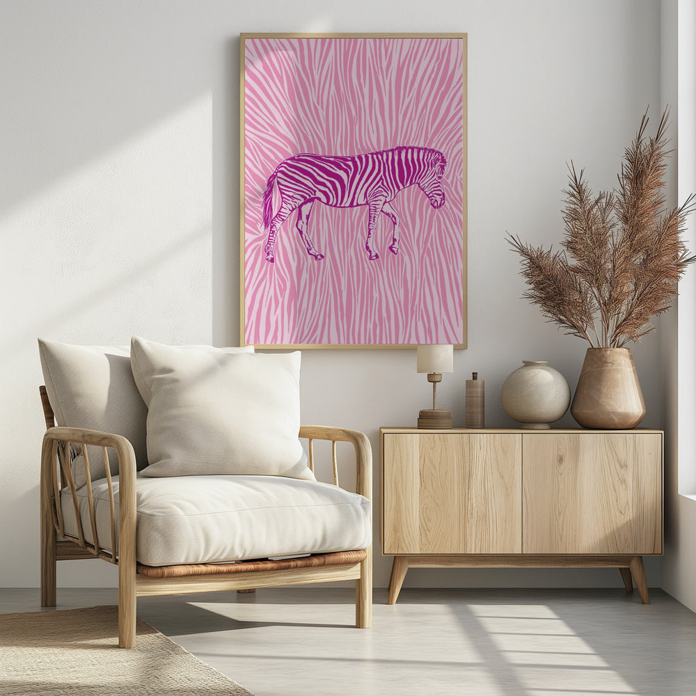 Afrikaanse zebra in opvallende camouflage | Poster