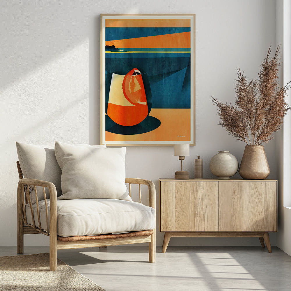 Negroni bij zonsondergang | Poster
