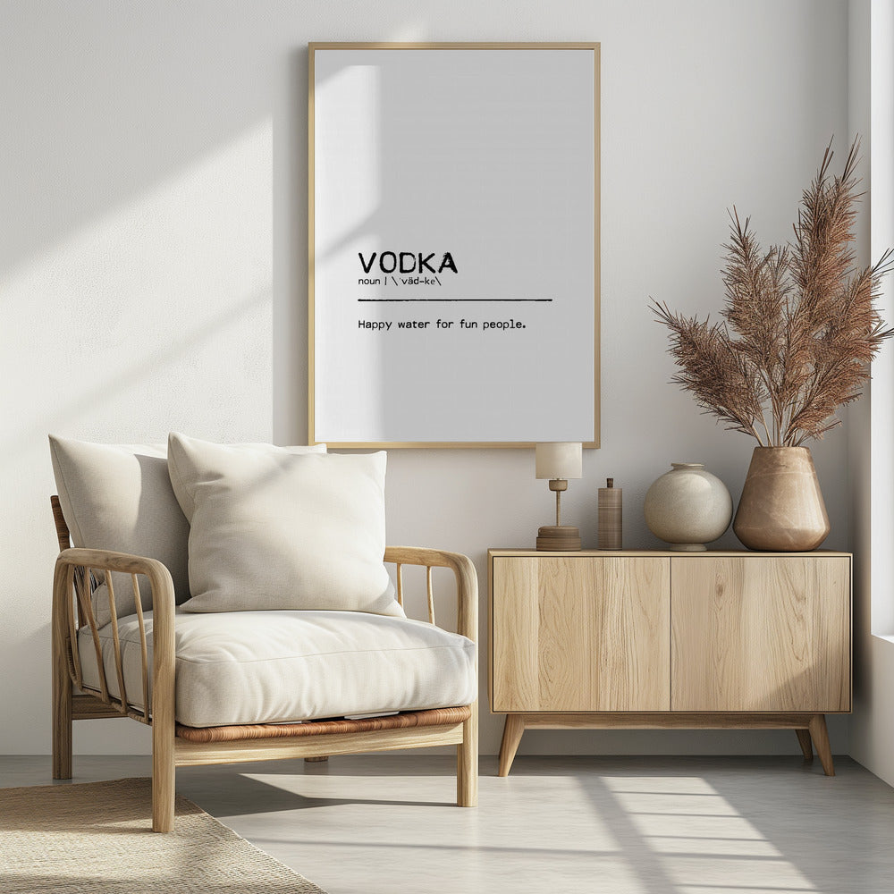 Citaat Wodka Plezier | Poster