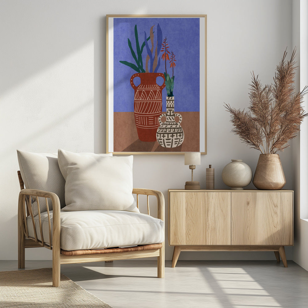 Bloemenvaas 3-verhouding 2x3 Print door Bohonewart | Poster