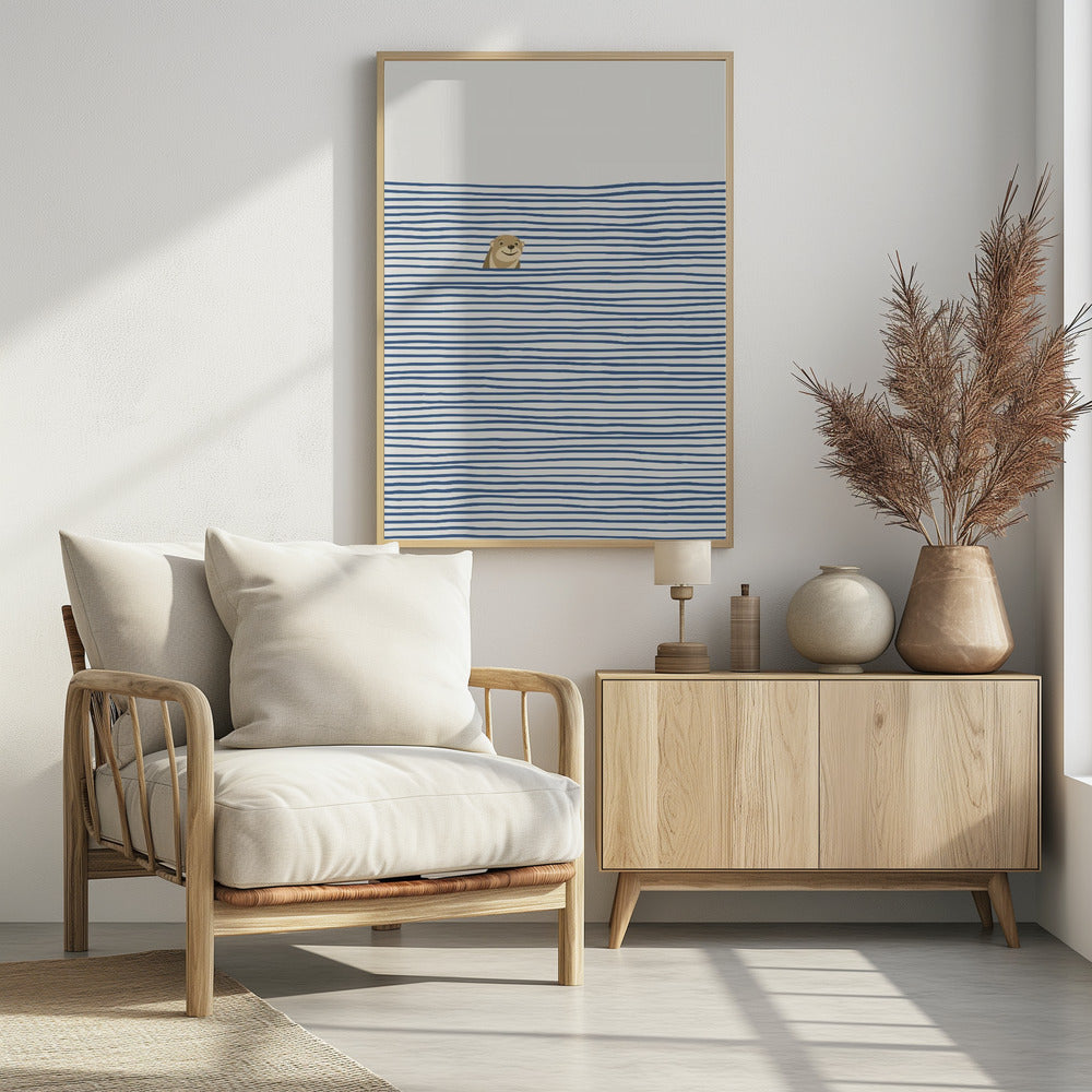 Otter in de golven | Poster