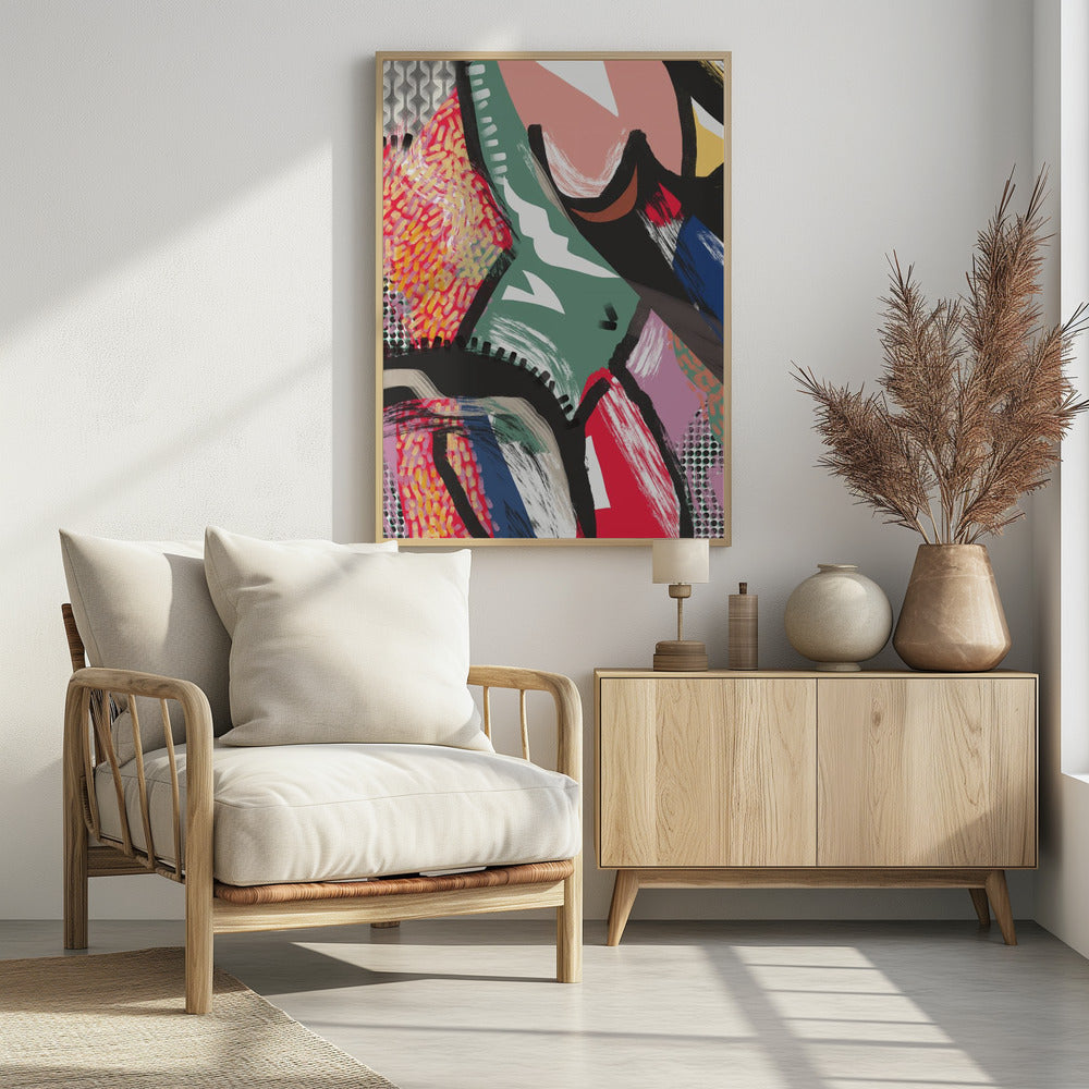 Levendig kleurrijk abstract | Poster