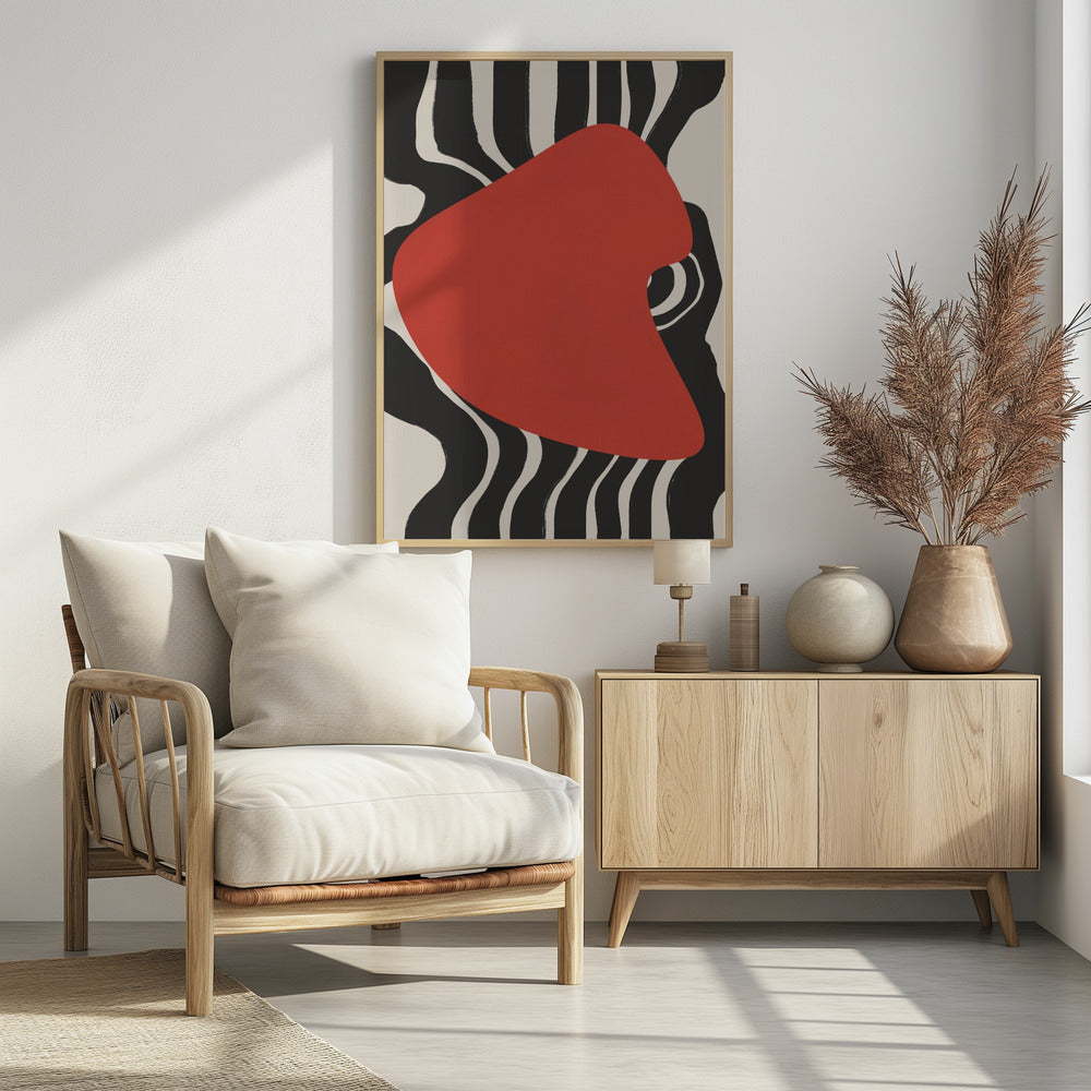 Crimson Wave Pulse | Poster