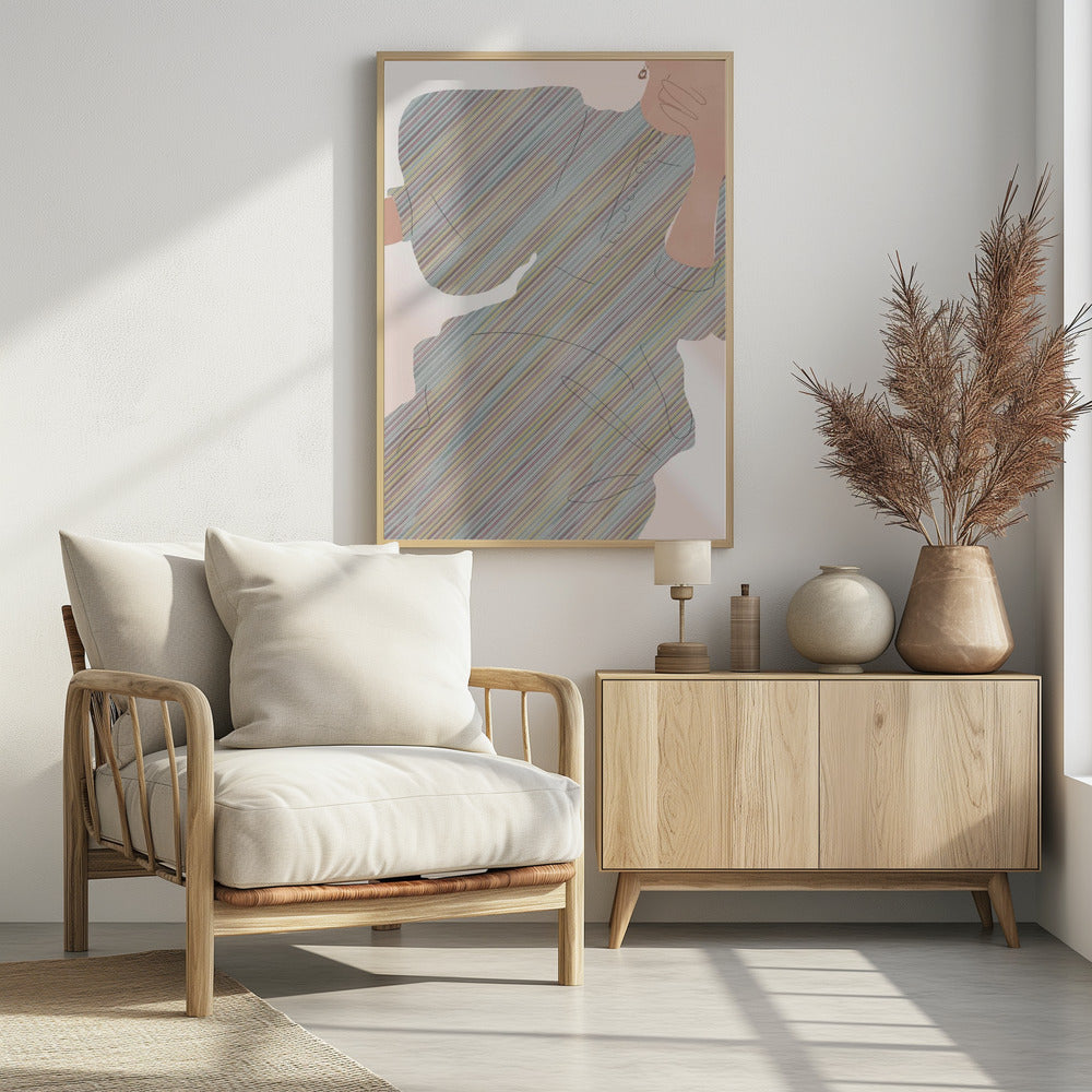 Gestreepte elegantie | Poster