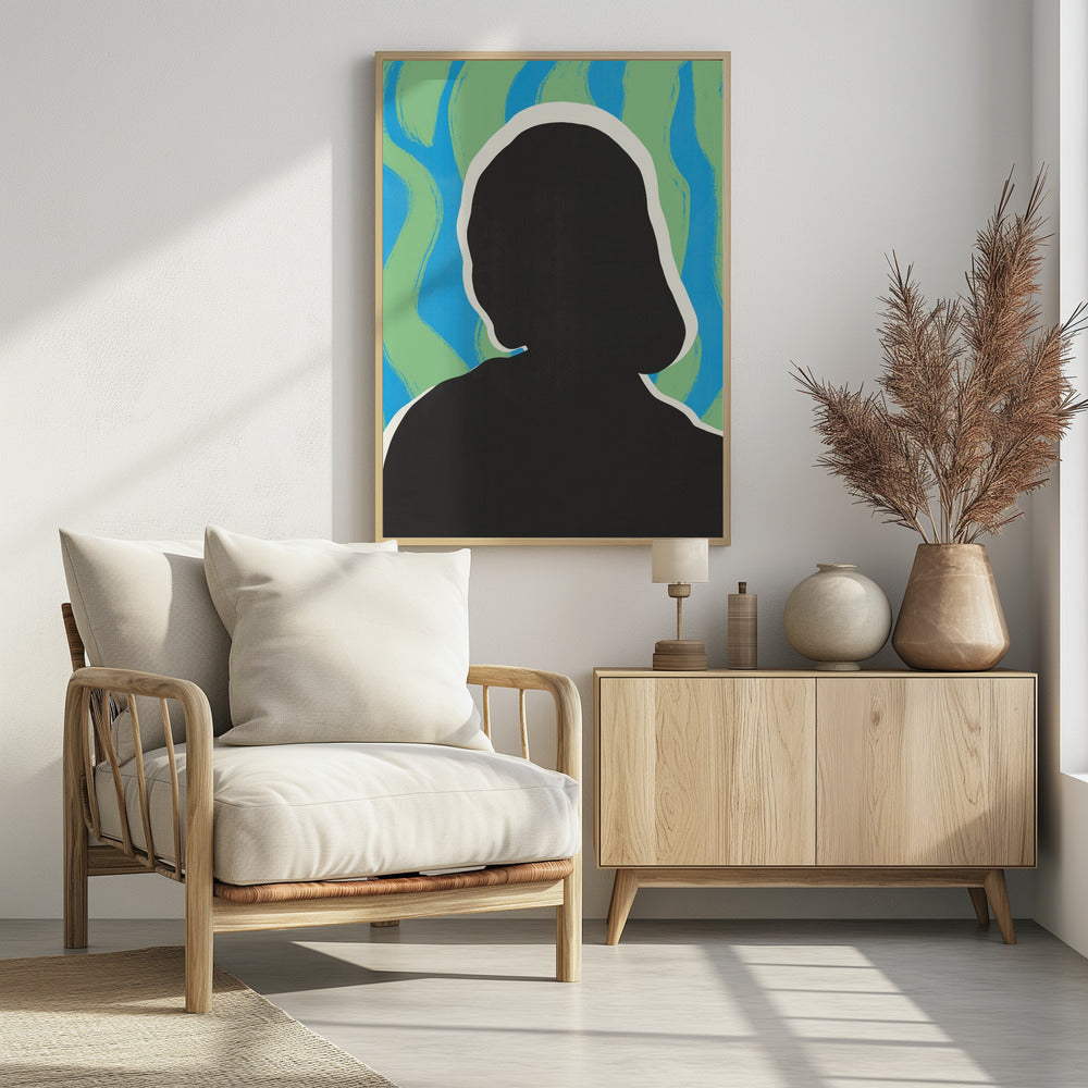 Anoniem portret in koele kleuren | Poster