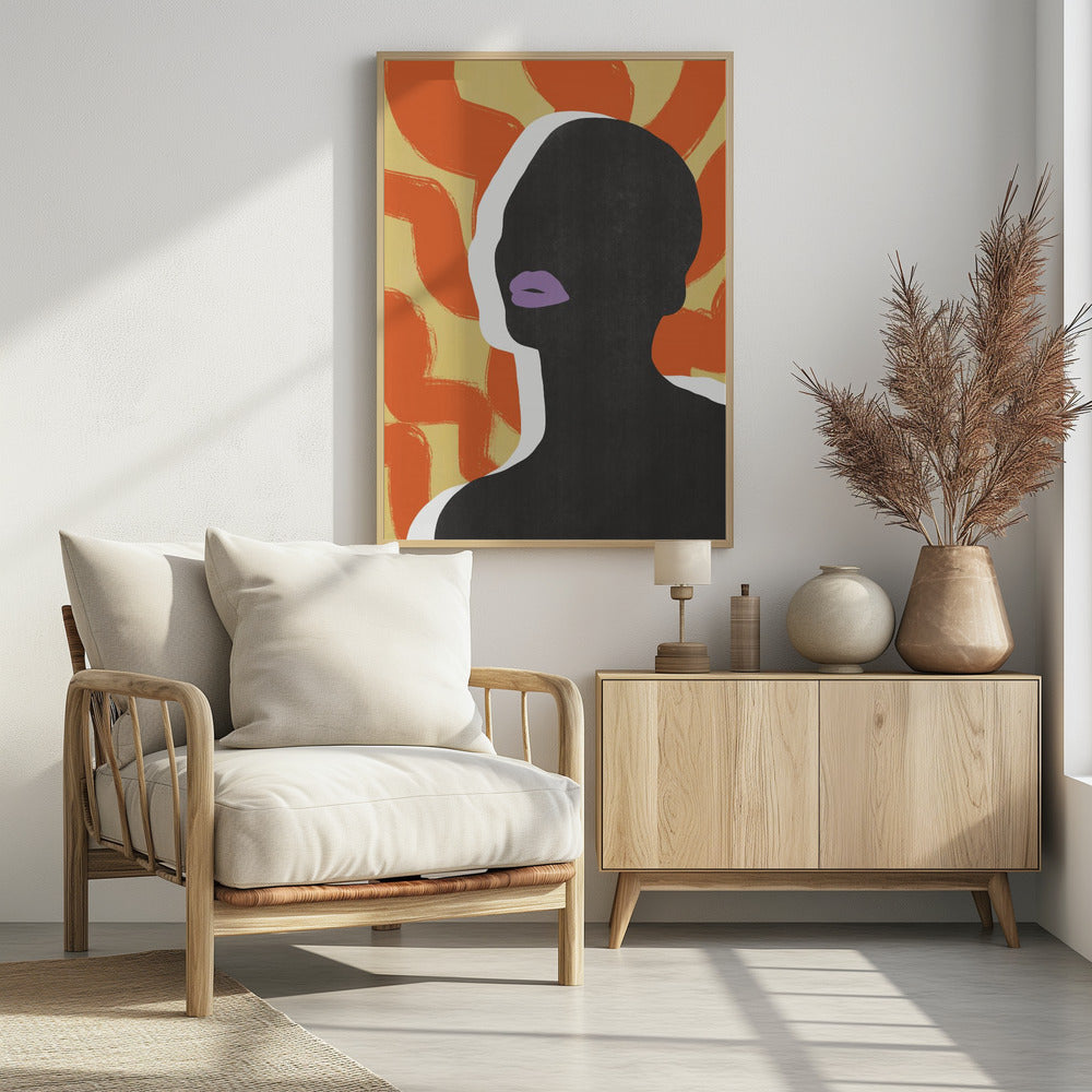 Anoniem portret in de zon | Poster